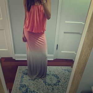 Young Fabulous and Broke strapless maxi dress